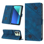Custodia portafoglio in pelle goffrata per Xiaomi Redmi Note 13 P