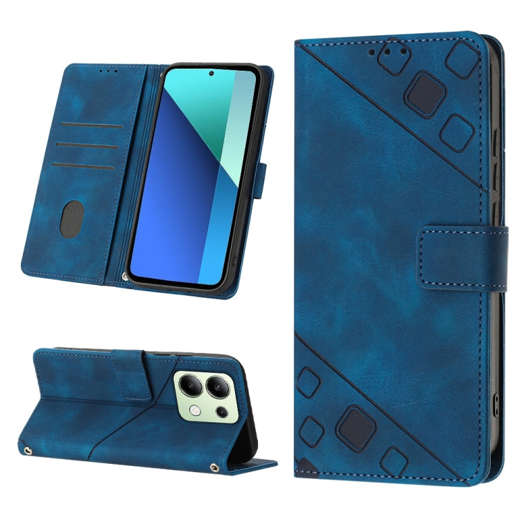 Custodia portafoglio in pelle goffrata per Xiaomi Redmi Note 13 P