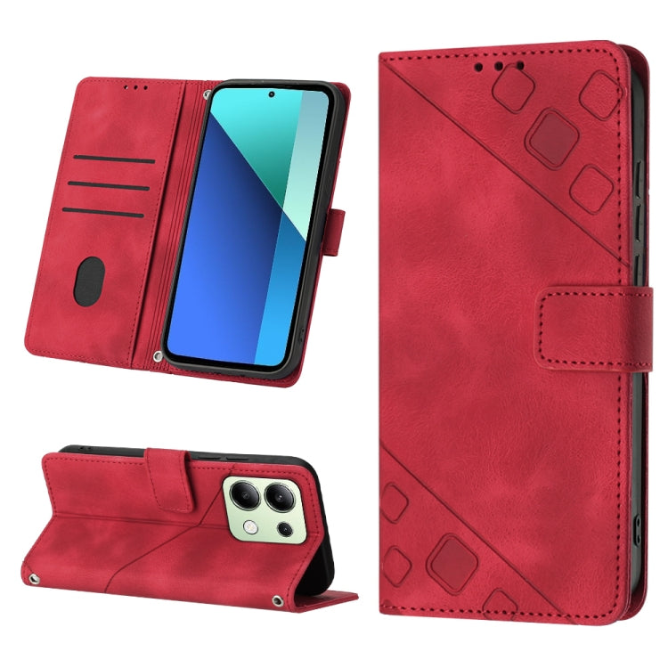 Custodia portafoglio in pelle goffrata per Xiaomi Redmi Note 13 P