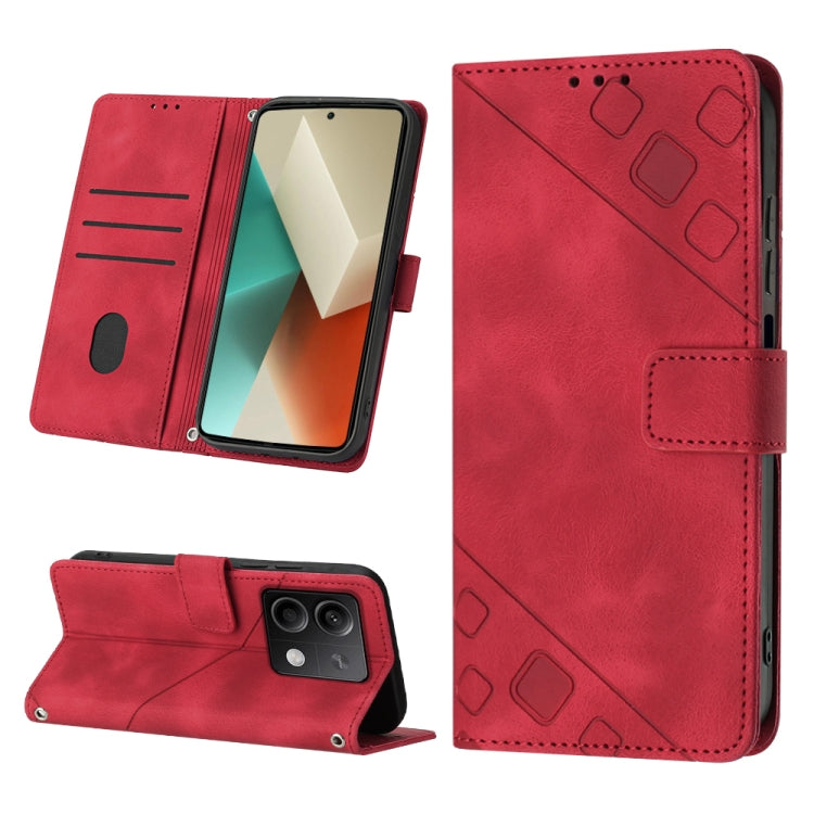 Custodia portafoglio in pelle goffrata per Xiaomi 14 Ultra