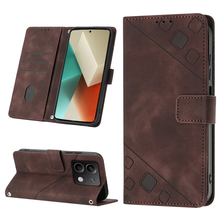 Custodia portafoglio in pelle goffrata per Xiaomi 14 Ultra