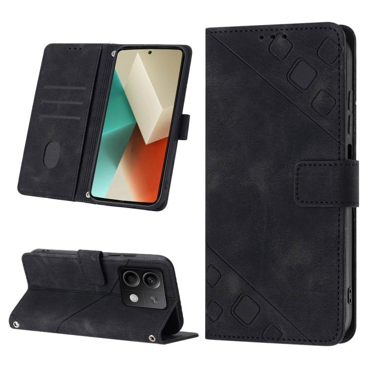 Custodia portafoglio in pelle goffrata per Xiaomi 14 Ultra