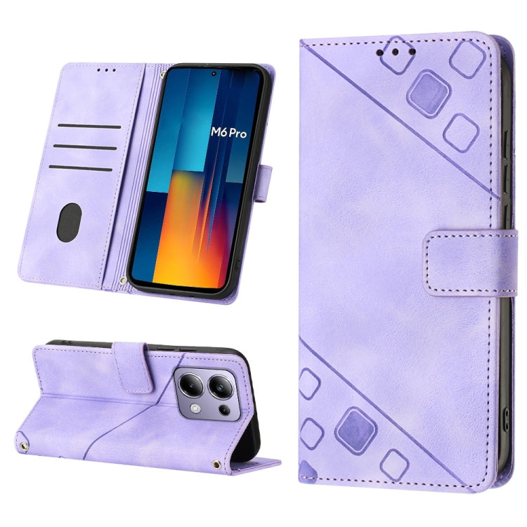 Custodia per telefono in pelle goffrata effetto pelle, For Xiaomi Redmi Note 13 Pro 4G Global, For Xiaomi Redmi Note 13 4G Global, For Xiaomi Redmi K70E, For Xiaomi Poco X6 Pro