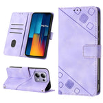 Custodia portafoglio in pelle goffrata per Xiaomi Redmi Note 13 P
