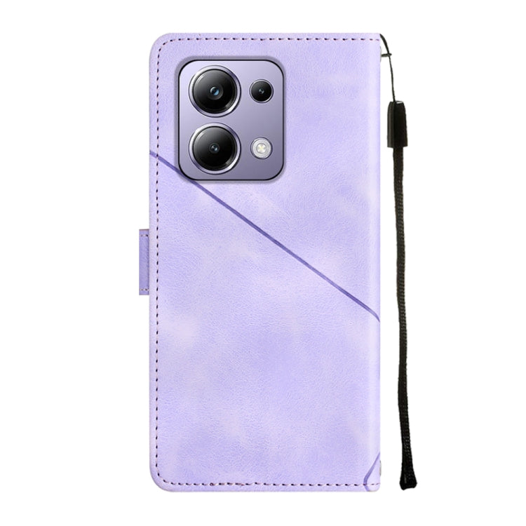 Custodia portafoglio in pelle goffrata per Xiaomi Redmi Note 13 P