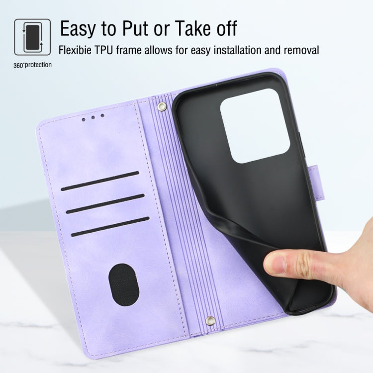 Custodia portafoglio in pelle goffrata per Xiaomi Redmi Note 13 P