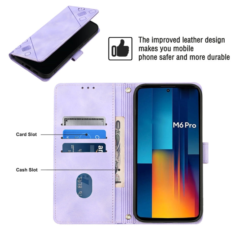 Custodia portafoglio in pelle goffrata per Xiaomi Redmi Note 13 P