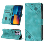 Custodia portafoglio in pelle goffrata per Xiaomi Redmi Note 13 P