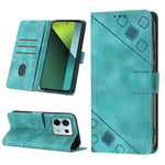 Custodia portafoglio in pelle goffrata per Xiaomi Redmi 13C