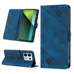Custodia portafoglio in pelle goffrata per Xiaomi Redmi 13C