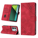 Custodia portafoglio in pelle goffrata per Xiaomi Redmi 13C