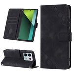 Custodia portafoglio in pelle goffrata per Xiaomi Redmi 13C