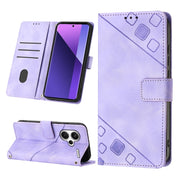 Custodia per telefono in pelle goffrata effetto pelle, For Xiaomi Redmi 13C, For Xiaomi Redmi Note 13 Pro+ 5G, For Xiaomi Redmi Note 13 Pro 5G Global, For Xiaomi Poco M6 Pro 5G / Redmi 12 4G / 5G