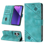 Custodia portafoglio in pelle goffrata per Xiaomi Redmi 13C