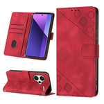 Custodia portafoglio in pelle goffrata per Xiaomi Redmi 13C
