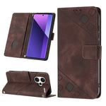 Custodia portafoglio in pelle goffrata per Xiaomi Redmi 13C