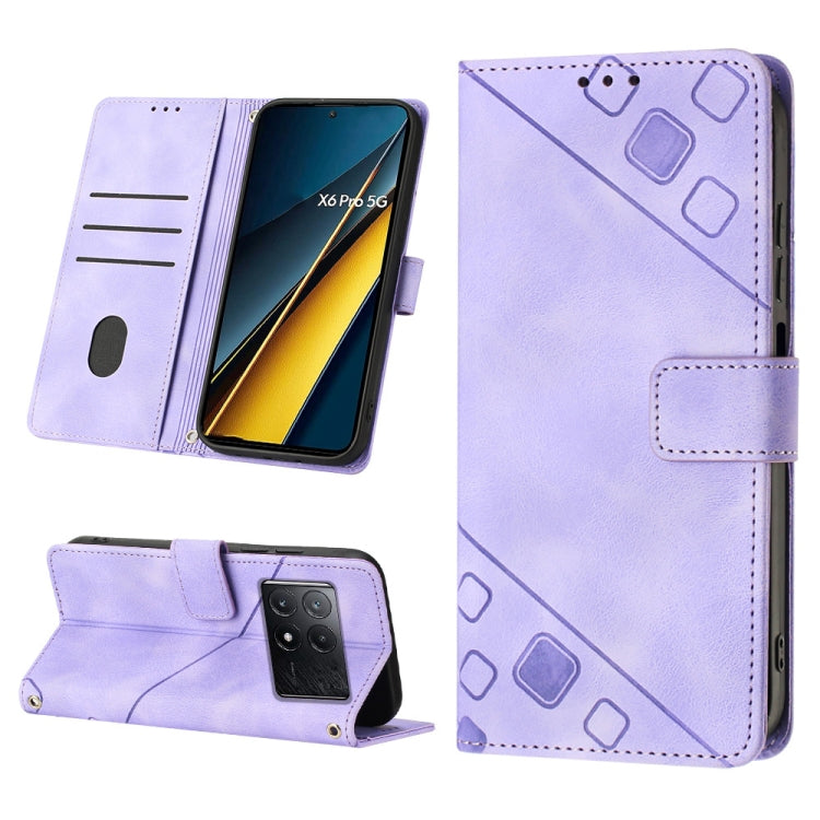 Custodia portafoglio in pelle goffrata per Xiaomi Redmi Note 13 P