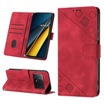 Custodia portafoglio in pelle goffrata per Xiaomi Redmi Note 13 P
