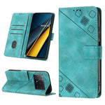 Custodia portafoglio in pelle goffrata per Xiaomi Redmi Note 13 P