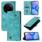 Custodia portafoglio in pelle goffrata per Xiaomi 14 Ultra
