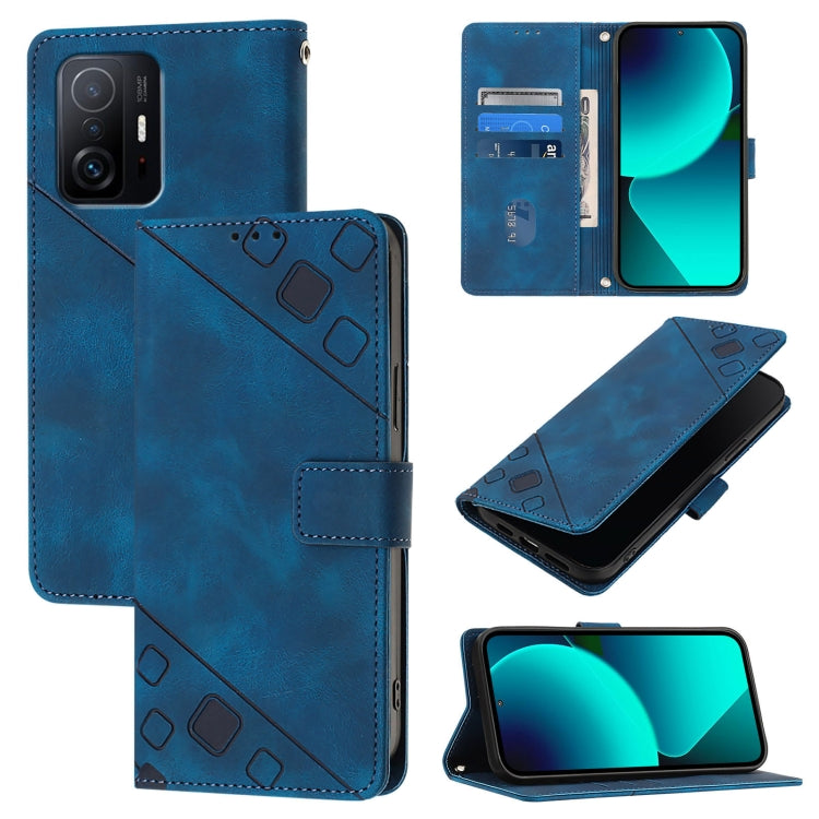Custodia portafoglio in pelle goffrata per Xiaomi Mi 11
