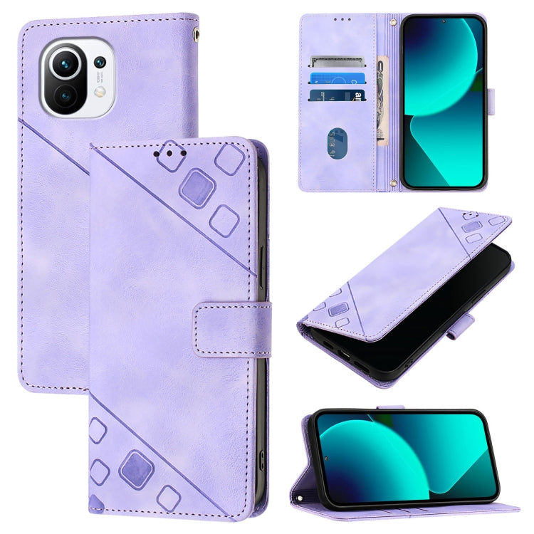 Custodia per telefono in pelle goffrata effetto pelle, For Xiaomi Mi 11, For Xiaomi Redmi Note 9 4G / Redmi 10X 4G, For Xiaomi Mi 10T 5G / Mi 10T Pro 5G, For Xiaomi Mi 10T Lite 5G