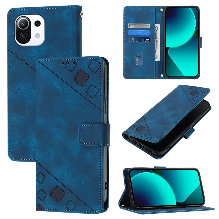 Custodia portafoglio in pelle goffrata per smartphone Xiaomi