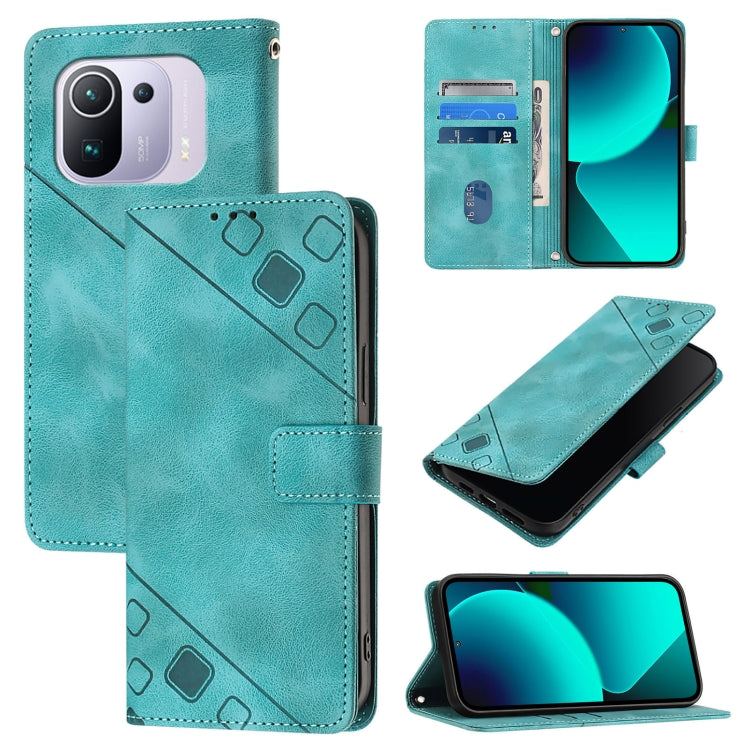 Custodia per telefono in pelle goffrata effetto pelle, For Xiaomi Mi 11 Pro, For Xiaomi Redmi Note 10 Pro 4G, For Xiaomi Poco M3 / Redmi 9 Power, For Xiaomi Redmi Note 9T Global