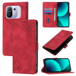 Custodia per telefono in pelle goffrata effetto pelle, For Xiaomi Mi 11 Pro, For Xiaomi Redmi Note 10 Pro 4G, For Xiaomi Poco M3 / Redmi 9 Power, For Xiaomi Redmi Note 9T Global