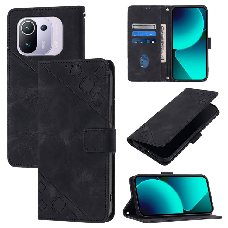 Custodia per telefono in pelle goffrata effetto pelle, For Xiaomi Mi 11 Pro, For Xiaomi Redmi Note 10 Pro 4G, For Xiaomi Poco M3 / Redmi 9 Power, For Xiaomi Redmi Note 9T Global