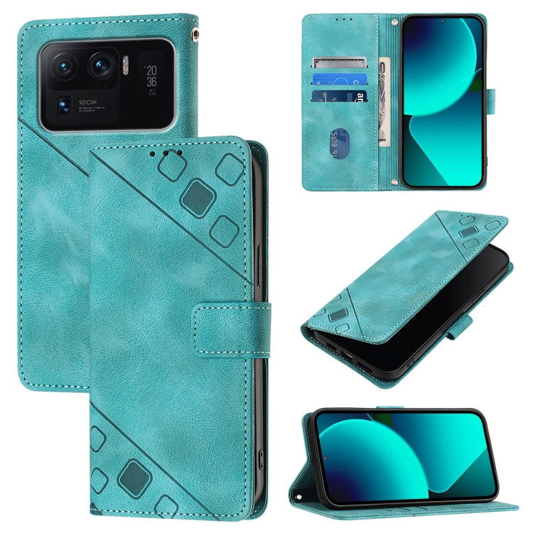 Custodia portafoglio in pelle goffrata per smartphone Xiaomi