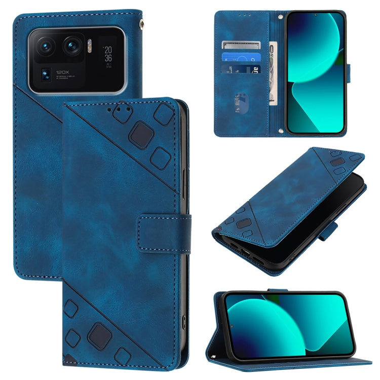 Custodia portafoglio in pelle goffrata per smartphone Xiaomi