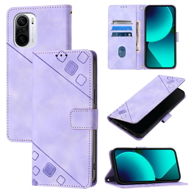 Custodia per telefono in pelle goffrata effetto pelle, For Xiaomi Poco F3 / Redmi K40 / K40 Pro, For Xiaomi Poco X3 / Poco X3 Pro, For Xiaomi Mi 11 Lite / Mi 11 Lite 5G, For Xiaomi Mi 11 Ultra