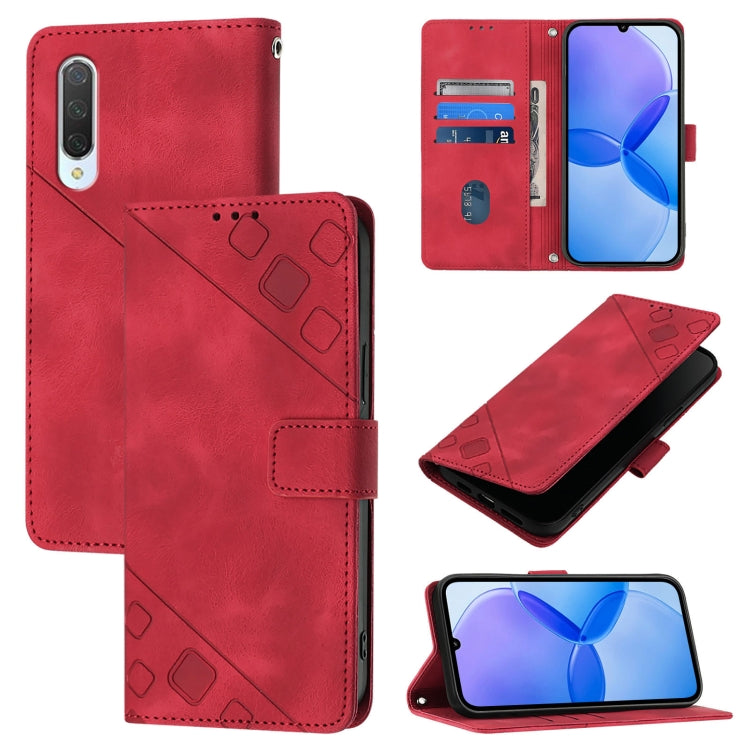 Custodia per telefono in pelle goffrata effetto pelle, For Xiaomi Mi 10 Lite 5G, For Xiaomi Redmi 8 / Redmi 8A, For Xiaomi Mi CC9 / Mi 9 Lite, For Xiaomi Redmi Note 8
