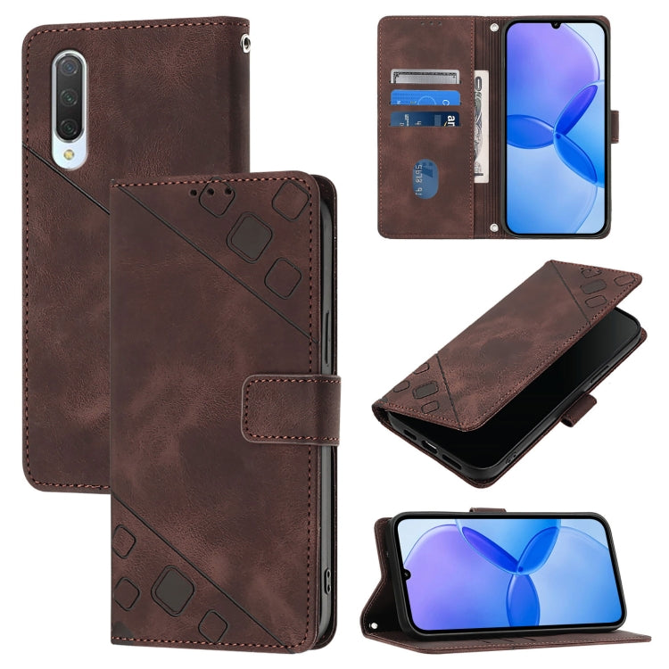 Custodia per telefono in pelle goffrata effetto pelle, For Xiaomi Mi 10 Lite 5G, For Xiaomi Redmi 8 / Redmi 8A, For Xiaomi Mi CC9 / Mi 9 Lite, For Xiaomi Redmi Note 8