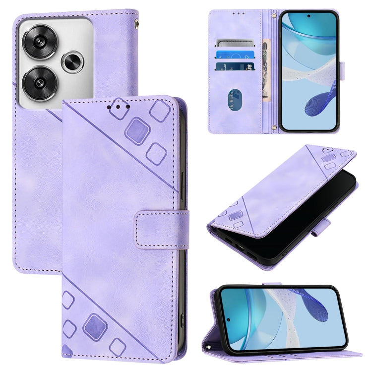 Custodia per telefono in pelle goffrata effetto pelle, For Xiaomi Poco F6, For Xiaomi Poco M6 Pro 4G, For Xiaomi Poco X6 Neo 5G Global, For Xiaomi Redmi A3