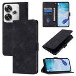 Custodia portafoglio in pelle goffrata per Xiaomi Poco F6