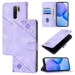 Custodia portafoglio in pelle goffrata per Xiaomi Redmi 9A