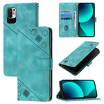 Custodia portafoglio in pelle goffrata per Xiaomi Redmi 9A