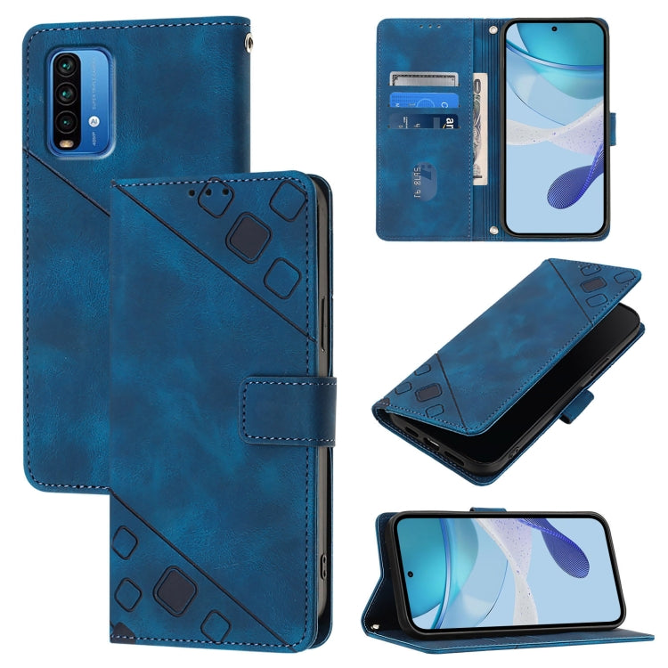 Custodia per telefono in pelle goffrata effetto pelle, For Xiaomi Mi 11 Pro, For Xiaomi Redmi Note 10 Pro 4G, For Xiaomi Poco M3 / Redmi 9 Power, For Xiaomi Redmi Note 9T Global