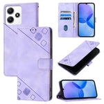 Custodia portafoglio in pelle goffrata per Xiaomi Redmi 13C