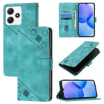 Custodia portafoglio in pelle goffrata per Xiaomi Redmi 13C