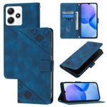 Custodia portafoglio in pelle goffrata per Xiaomi Redmi 13C