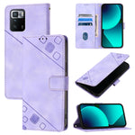 Custodia portafoglio in pelle goffrata per Xiaomi Redmi 9A