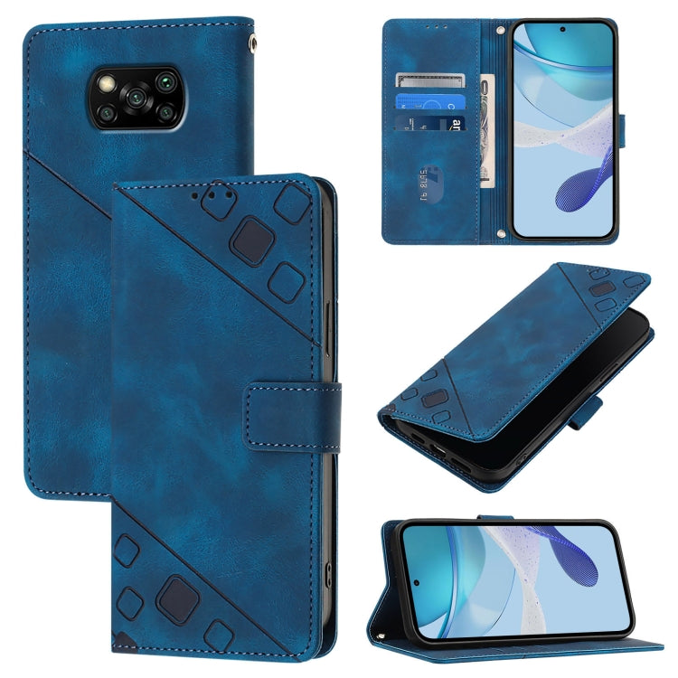 Custodia portafoglio in pelle goffrata per smartphone Xiaomi