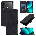 Custodia portafoglio in pelle goffrata per Xiaomi Poco F6