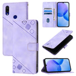 Custodia portafoglio in pelle goffrata per Xiaomi Redmi Note 8 Pr