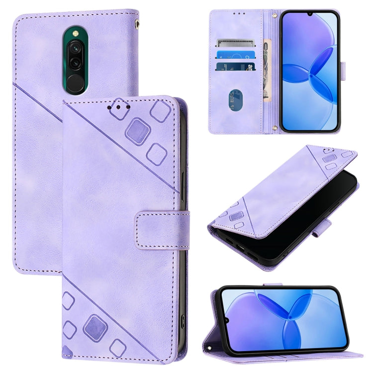 Custodia per telefono in pelle goffrata effetto pelle, For Xiaomi Mi 10 Lite 5G, For Xiaomi Redmi 8 / Redmi 8A, For Xiaomi Mi CC9 / Mi 9 Lite, For Xiaomi Redmi Note 8