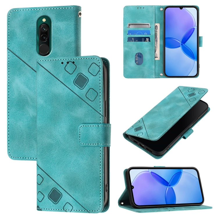 Custodia per telefono in pelle goffrata effetto pelle, For Xiaomi Mi 10 Lite 5G, For Xiaomi Redmi 8 / Redmi 8A, For Xiaomi Mi CC9 / Mi 9 Lite, For Xiaomi Redmi Note 8