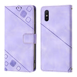 Custodia portafoglio in pelle goffrata per Xiaomi Redmi 9A